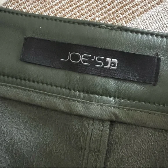 Joe’s jeans Faux leather wide leg high waist ankle jeans pants 31 Hunter Green - Picture 8 of 12